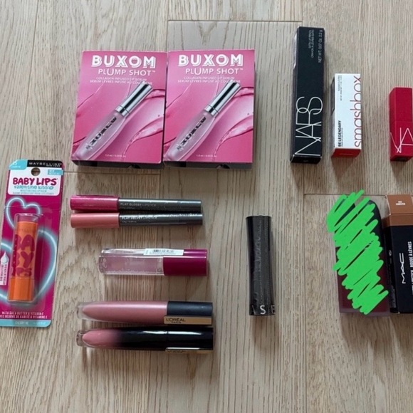 Lip Product Bundle: MAC, NARS, Face Shop, Smashbox, Sephora, L’Oreal etc - New - Picture 1 of 10
